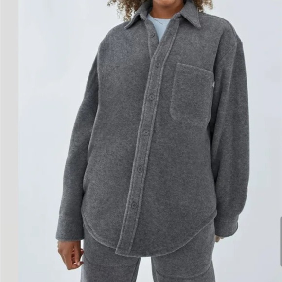 TNA Sweaters - Aritzia TNA Fleece Polar Button Up Shirt
